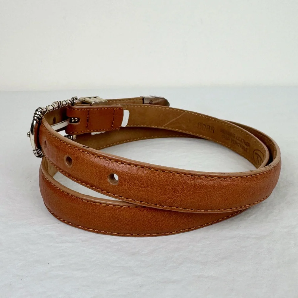 Talbots Vintage Bamboo Buckle Brown Belt